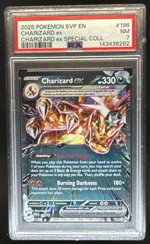 2025 Pokemon SV Black Star Promos - SVP EN Charizard ex #196 PSA 7