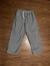 Chef Works XL Men's Black and White Checkered Cook Restaurant Pants