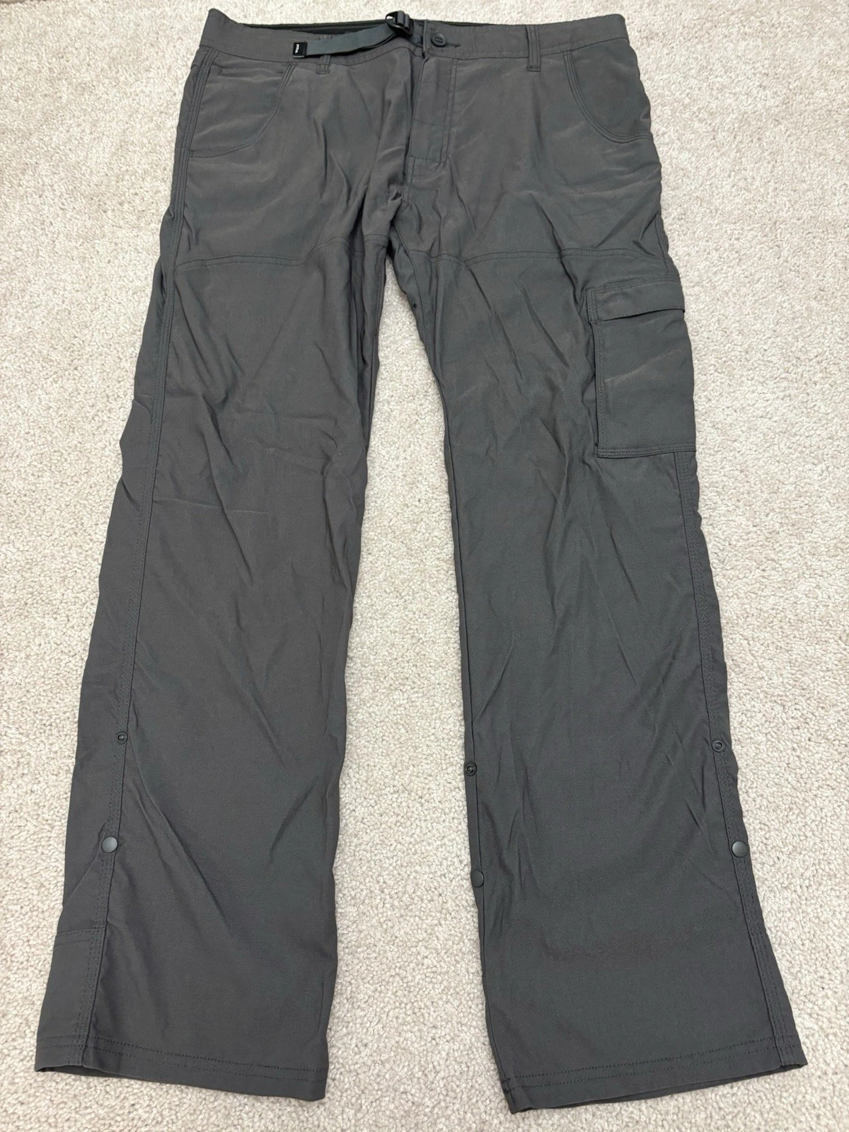 Prana Pants Mens 36x32 Gray Stretch Zion Hiking Roll-Up Vented Cargo
Opens in a new window or tab