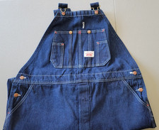 Round House 45x30 Denim Bib Overalls Carpenter Made in USA EXCELLENT
