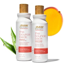 Raw Sugar Shampoo and Conditioner Set, The Bounce Back Hair Care Duo, 18 Fl Oz (