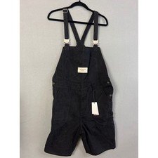 Honor The Gift Mens Overall Shorts Black Cotton Twill Cobra Buckle HTG230225 30