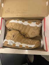 Devon Booker & Jared Dudley Signed Men’s Nike Uptempo’s. Worn. Good Condition