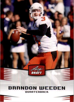 2012 Leaf Draft Brandon Weeden Rookie Oklahoma State Cowboys #6 NCAA