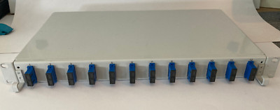 LWL Fiber Glasfaser Patchpanel Spleißbox | 19'' | 12 Ports | grau