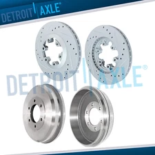 Front Drilled Brake Rotors Rear Drums for Chevy Colorado GMC Canyon I-290