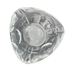 VTG Cigar Ashtray REIMS Molded Glass Made in France Cigarette Triangle 4.5”