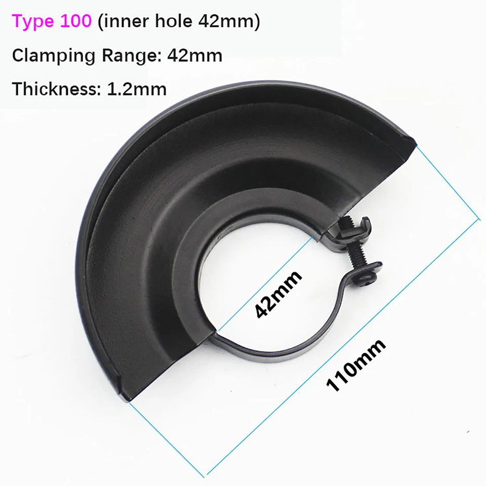 100/115/125/150/180/230 Halbrunde Staubschutzhaube Metall Winkelschleifer Schutz - Bild 2 von 4