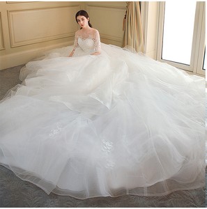 Princess Ball Gown Tiers Wedding Dresses Lace Tulle Bridal ...