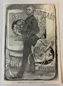 1894 magazine engraving ~ PORTRAIT OF JULES CHERET ~ J Besnard