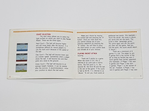 Racket Attack Authentic Original NES Nintendo Manual Only * - Picture 8 of 19