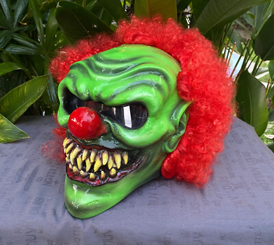 Custom Unisex Adults Full Face Motorcycle Helmet Crazy Clown Skull