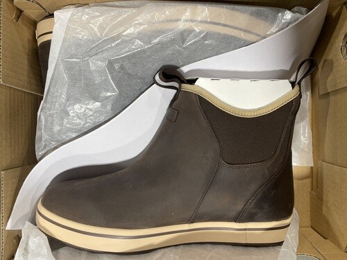 leather ankle deck boot