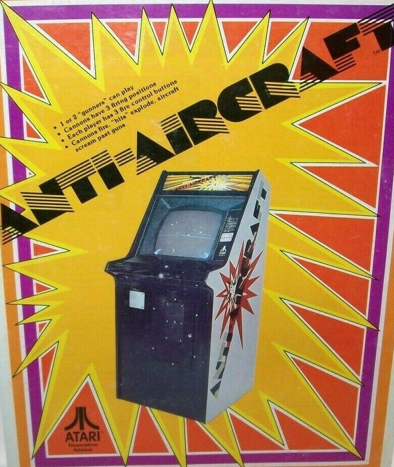 Anti Aircraft Arcade FLYER Original 1975 Video Game Tank Battle