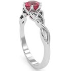 Celtic Trinity Knot Pink Tourmaline Engagement Ring In 14k Solid Gold — photo 4