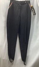 Quantum NOS Black Stirrup Pants Pocket Trim Womens Size 6 MFC230217/PS1