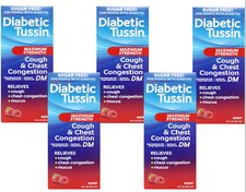 Diabetic Tussin DM Max Strength, Diabetics Safe Berry, 8 fl oz - 5 Pack