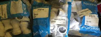 Restposten 30 x Polypipe Klemmverschraubungen PS16 PS18 90 und 45