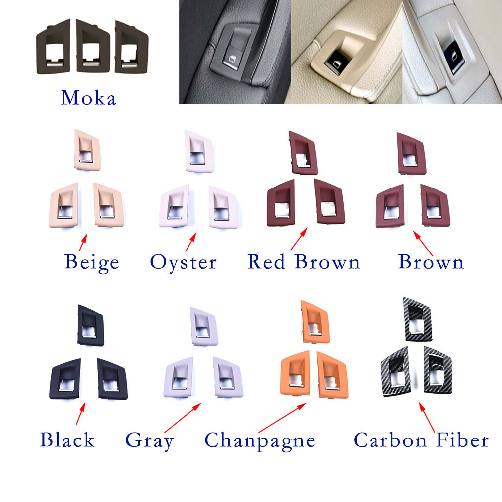 For BMW 5 Series F10/F11 Inner Leather Handles Assembly&Window Panel Brown LHD