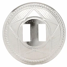 Slotted Concho Star Design Silver 1-1/2"  10 Pack 7722-02