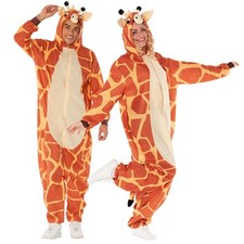 Giraffe Kostüm Erwachsene Damen Herren Tier Jumpsuit Karneval Faschingkostüm