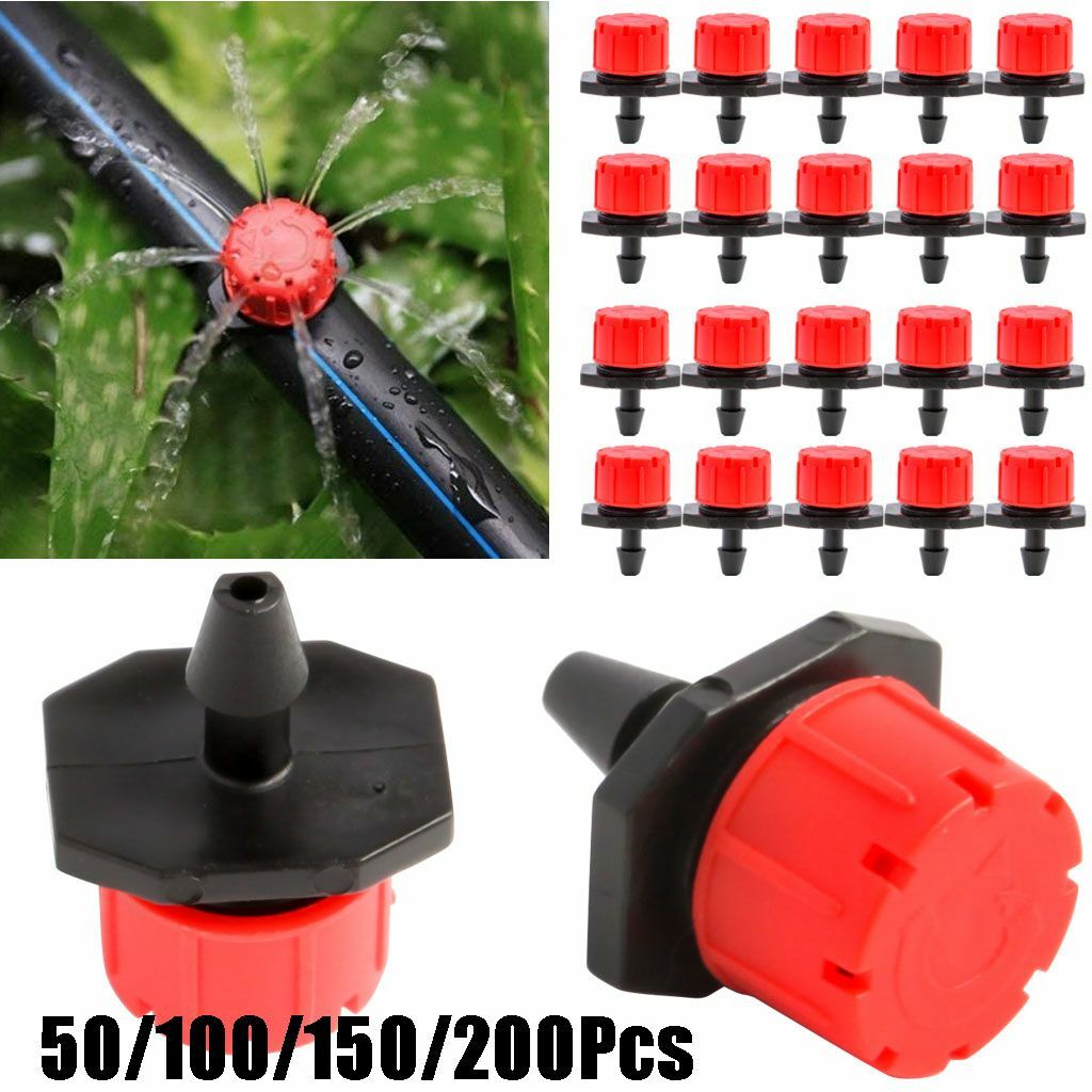 Lot Adjustable Emitter Dripper Micro Drip Irrigation Sprinkler Watering