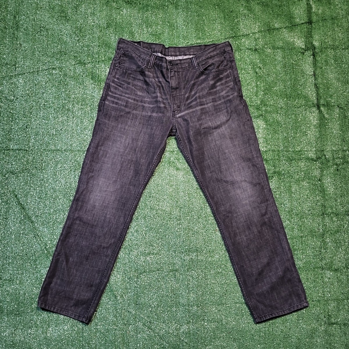 Levis 511 Jeans Men 40x32 Black Slim Tapered Stretch Faded Denim