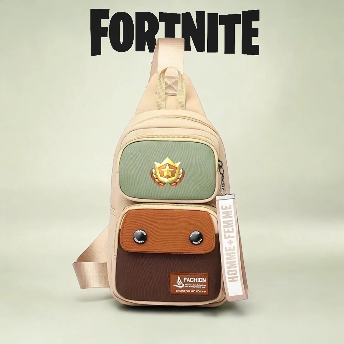 Fortnite Game Battle Pass Badge Design Customized Cross Body Bag