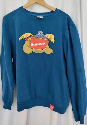 Nickelodeon EUC Nick Box  Exclusive Sweatshirt Adult Medium Blue Bumper Monster