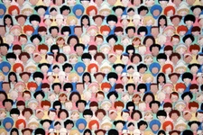 WE ARE ONE WORLD SMALL FACES FROM MICHAEL MILLER - 100% COTTON FABRIC