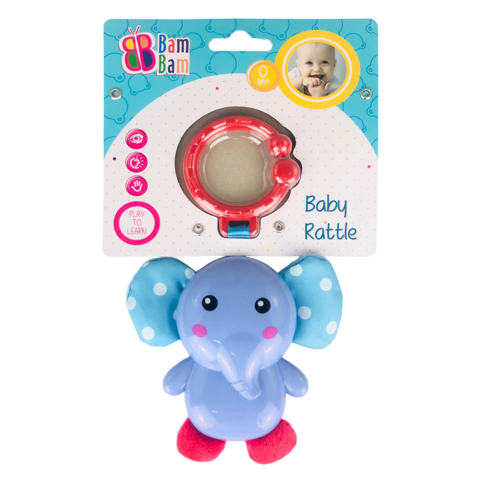 Giocattolo creativo per bambini neonato BamBam elefante sonaglio peluche 2848 foto 2