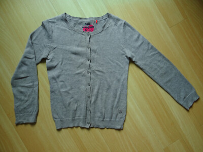 Manguun for girls Strickjacke, Gr. 140, grau, 100% Baumwolle