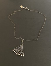 Collana YVONE CHRISTA Argento Sterling 925 Filigrana Ciondolo/Perle Perle