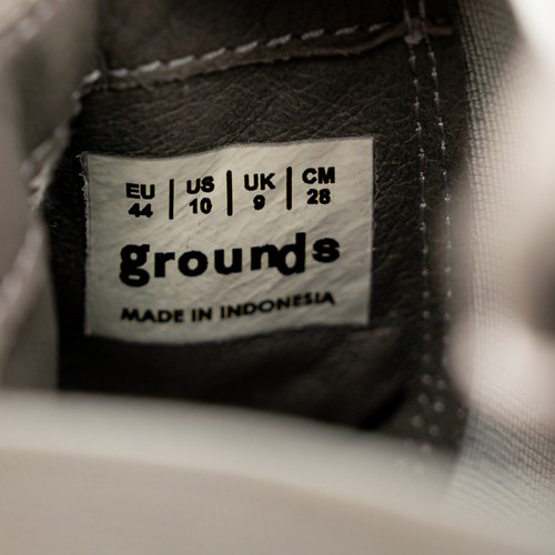 size 10 / 44 Grounds Jewelry Felt Side Gore Chrome Grey Sneakers - Picture 9 of 12