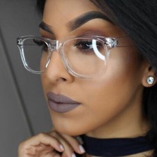 CLEAR LENS TRANSPARENT FRAME Classic Style RETRO Horn Rim EYE GLASSES New