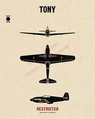 WWII Japanese Tony Kawasaki Ki-61 Hien Fighter Aircraft