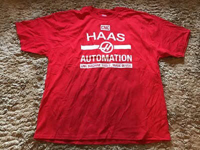 Haas Cnc Automation Made in USA Merch F1 Racing Red T-shirt tee Sz. 2xl Xxl
