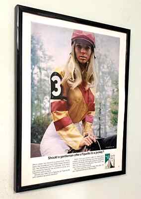 Tiparillo cigar ad - ''Should a gentleman offer one to a jockey?'' - FREE SHIPPING