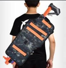 Tactical Nerf Gun Storage Backpack, Nylon, Canvas, Orange Camouflage