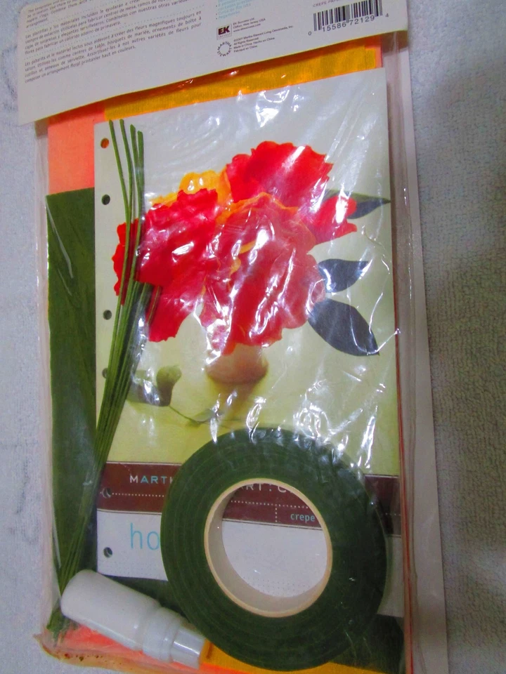 Набор пионов из креповой бумаги - делает 4 цветка (2007, Martha Stewart Crafts) - Изображение 4 из 4