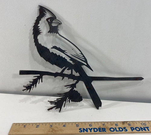 Laser or Water Jet cut Cardinal on branch - Picture 5 of 5