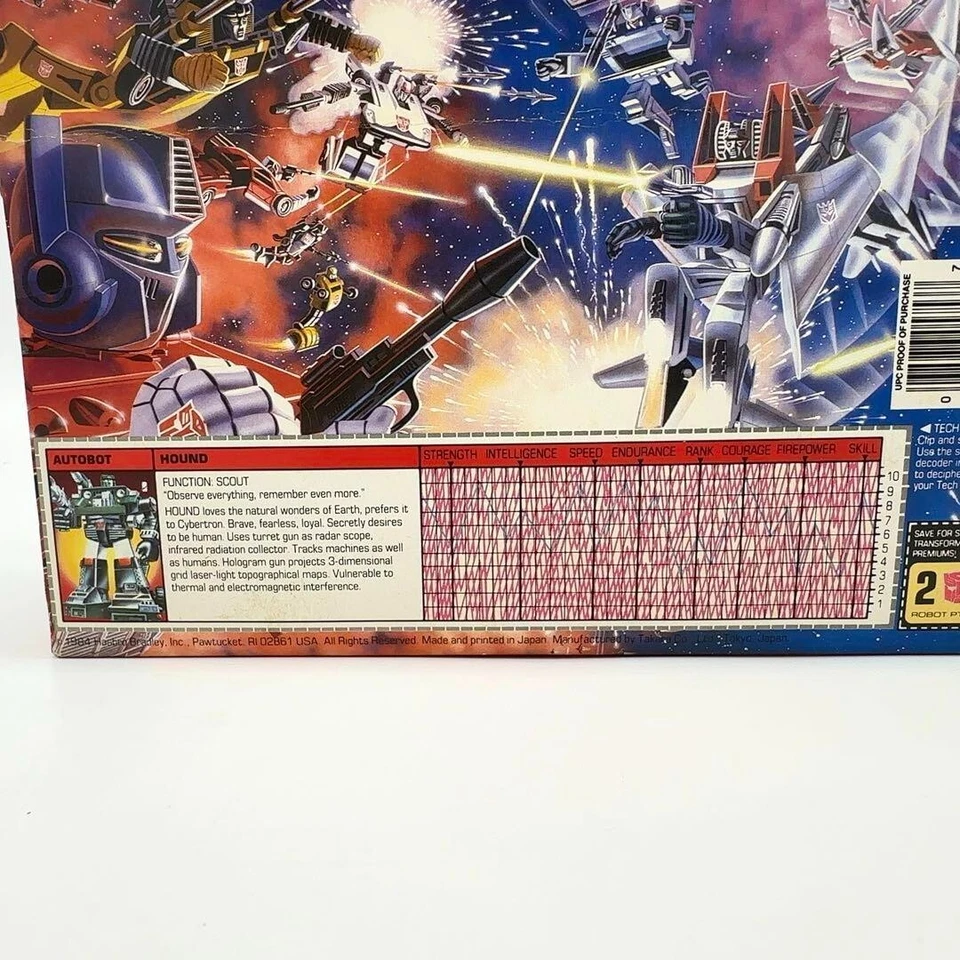 Transformers HASBRO HOUND Unopened 1980s RARE From 4WD Vehicle robot - Image 4 of 4