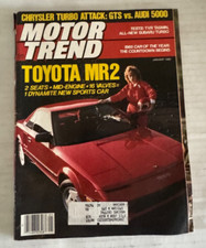 Motor Trend Magazine Jan 1985 Vol 37 No 1 Toyota MR2 GTS Audi 5000 BMW 528c