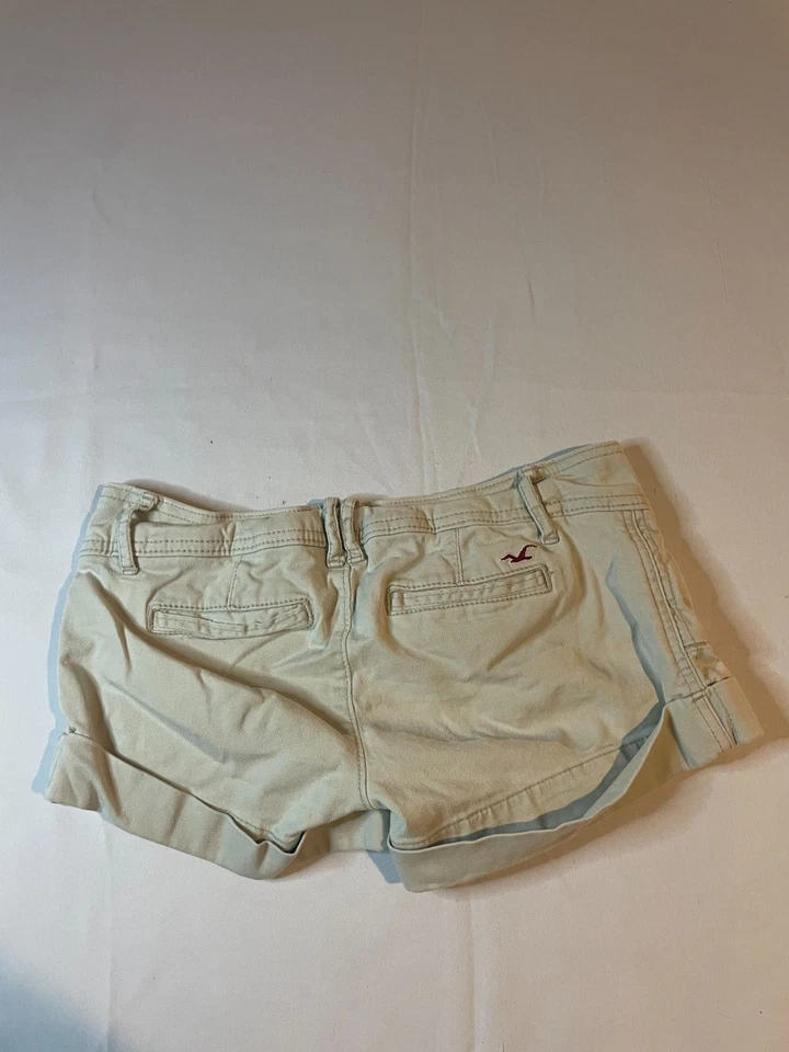 Pantalones Cortos Hollister Para Mujer Talla 0 Y2K Chino Sarga Elastizados Verano Caliente Pantalones Botín Foto 4 de 4