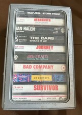 Lot of 10 Vintage Cassette Music Tapes IN CASE  -Tested Rock N Roll MUSIC
