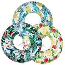 3 Pcs Inflatable Pool Floats 40 Inch Pool Floaties Tubes Jumbo Swimming Tubes