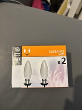 Image of 400 x 60W WHITE CANDLE FILAMENT LIGHT BULBS SBC SMALL BAYONET B15 CHANDELIER