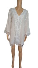 Isaac Mizrahi white lace mini dress with bell sleeves Size L - 100% Cotton Boho