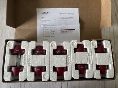 NEW Sub Zero Wolf Red Burner Rangetop 10 Control Knob Kit #827318