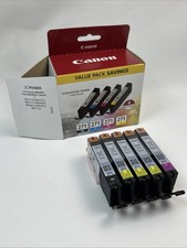 Genuine Canon CLI-271 5-Pack Ink Cartridges Tanks 1 Black 1 Magenta 3 Yellow